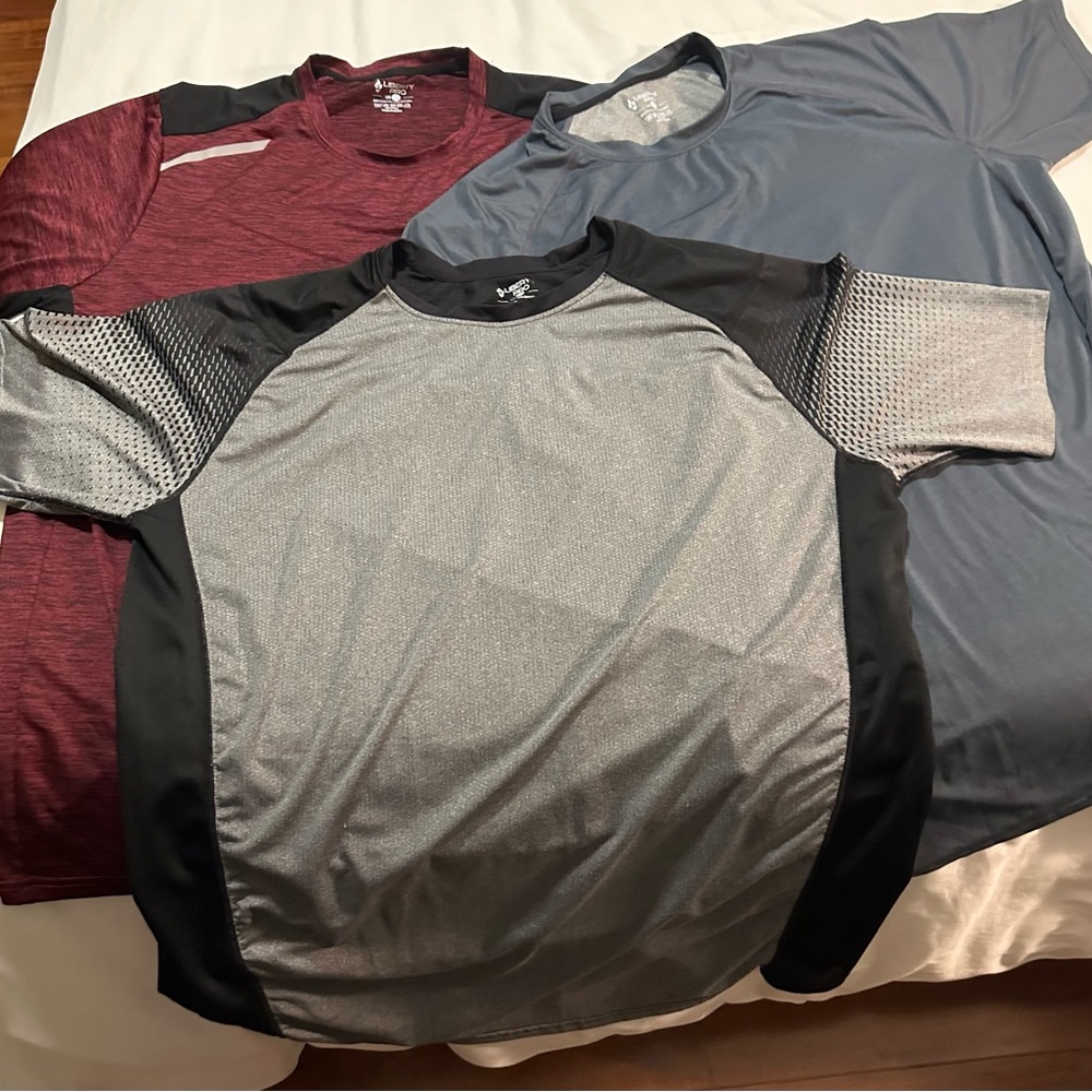 NWOT-LibertyPro activewear tops- set of 3- multicolored set, men size XL